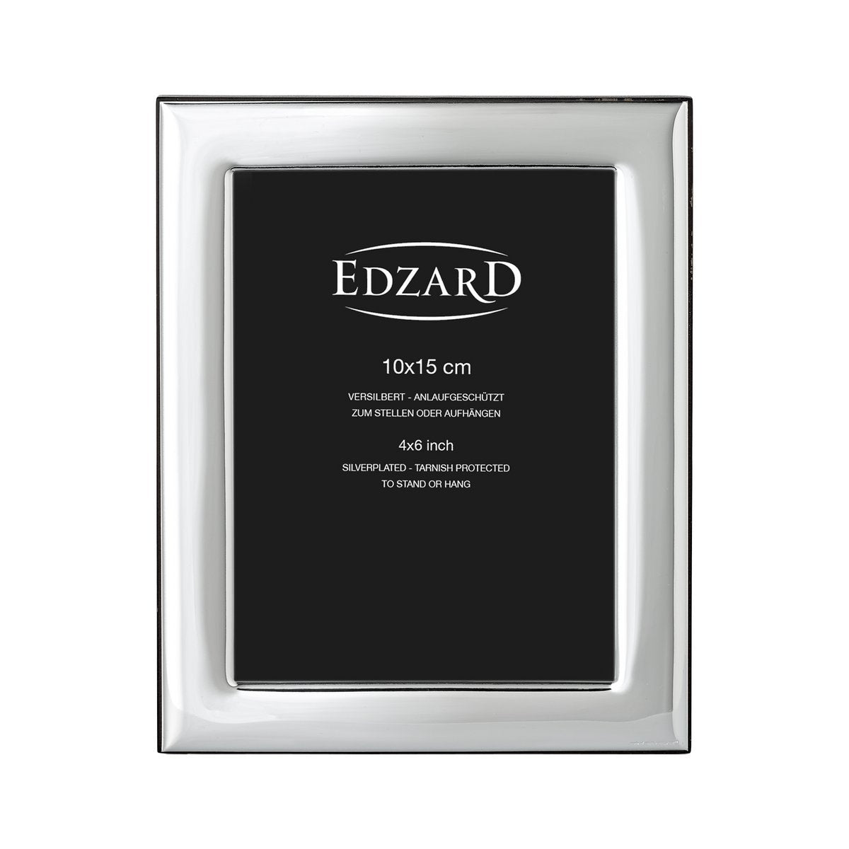 Lucera fotolijst (10x15 cm), elegant verzilverd, aanslagvrij, met houten decor achterkant