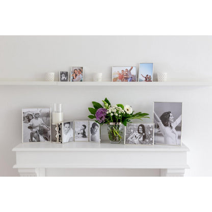 EDZARD drievoudige fotolijst genua voor 3 foto's 10 x 15 cm, verzilverd, aanslagvast