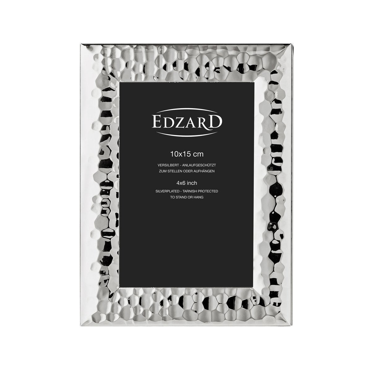 EDZARD fotolijst Gubbio voor foto 10 x 15 cm, edel verzilverd, aanslagbestendig, met 2 hangers
