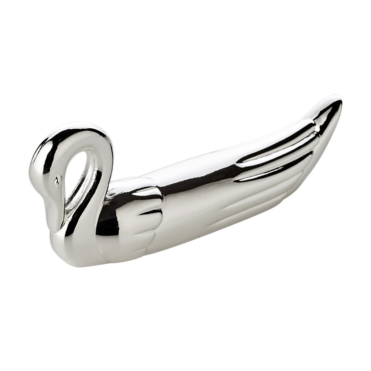 EDZARD set van 6 messenlegger Meslegger zwaan, lengte 7 cm, verzilverd