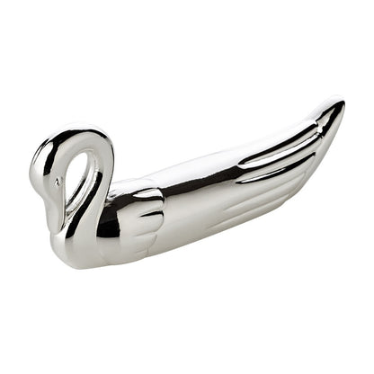 EDZARD set van 6 messenlegger Meslegger zwaan, lengte 7 cm, verzilverd
