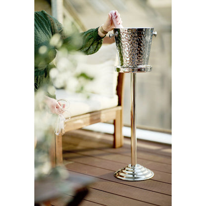 EDZARD champagnekoeler standaard, Olbia standaard voor koeler, hoogglans RVS, hoogte 62