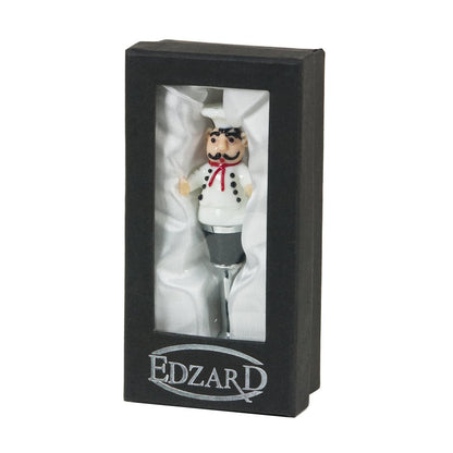 EDZARD gastronomische flessenstop (hoogte 12 cm) voor champagne, wijn en mousserende wijn, in de stijl van traditionele glaskunst, handgemaakt