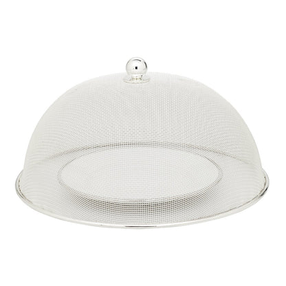 Beschermkap Classic (ø 30 cm, H 16 cm), edel verzilverd, aanslagbestendig, vliegenkap voor eetscherm