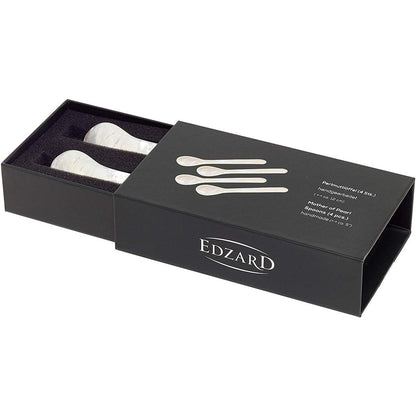 EDZARD set van 4 paarlemoeren lepels kaviaarlepels eierlepels, afgeronde hoeken, lengte 11 cm