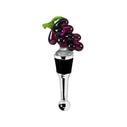 EDZARD flessenstop druiven (hoogte 9 cm) voor champagne, wijn en mousserende wijn, in de stijl van traditionele glaskunst, handgemaakt