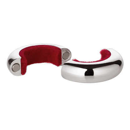 EDZARD druppelvanger Magnetum, 2 helften met magneetsluiting, edel verzilverd, diameter 5 cm
