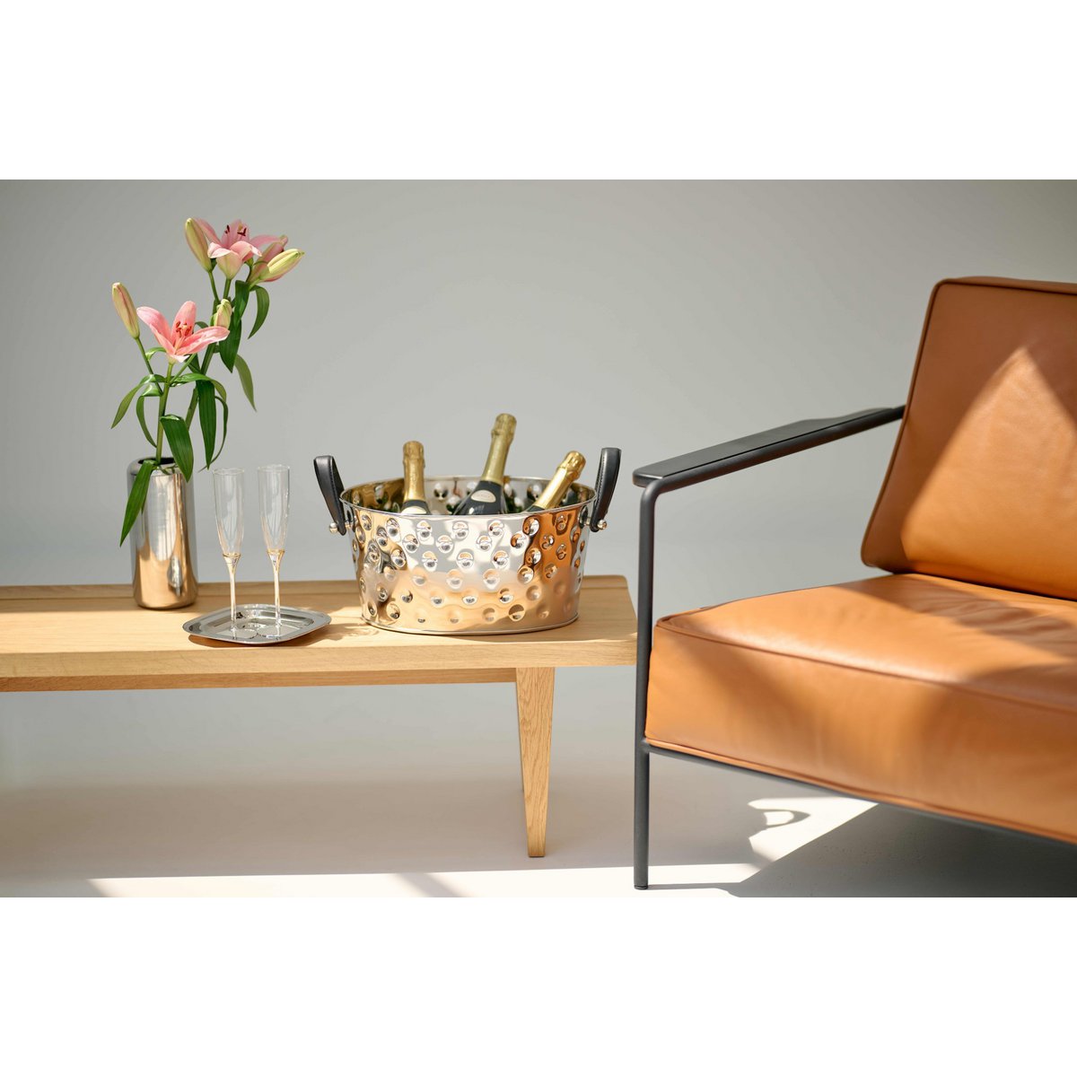 Champagne Shell Gideon hamerde 39x29cm, H19 cm