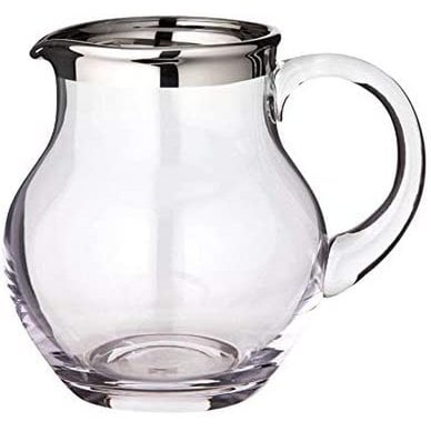 EDZARD kan Olivia, mondgeblazen kristalglas met platina rand, hoogte 17 cm, inhoud 1,5 liter