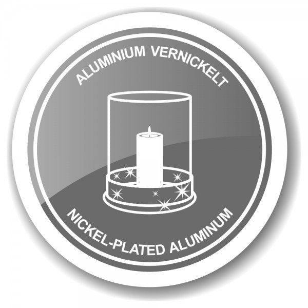 EDZARD lantaarn Kingston, gewei design, aluminium, goudkleurig, met glas, hoogte 10 cm, ø 15 cm