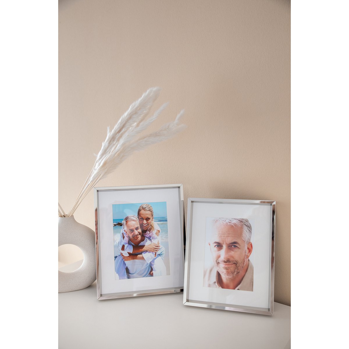 EDZARD fotolijst Perugia fotolijst voor foto 13 x 18 cm, verzilverd en aanslag, met 2 hangers