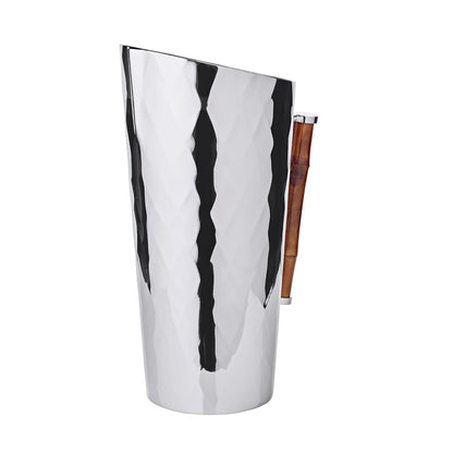 EDZARD kan Jana met bamboe handvat, RVS, glanzend vernikkeld, hoogte 25 cm, inhoud 1,8 liter