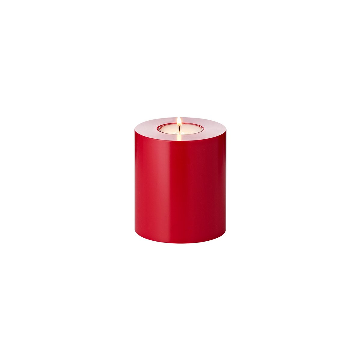 EDZARD Lange termijn Candle Cornelius (hoogte 9 cm, Ø 8 cm) Rode, blauwige houder met hittebestendig tot 90 graden