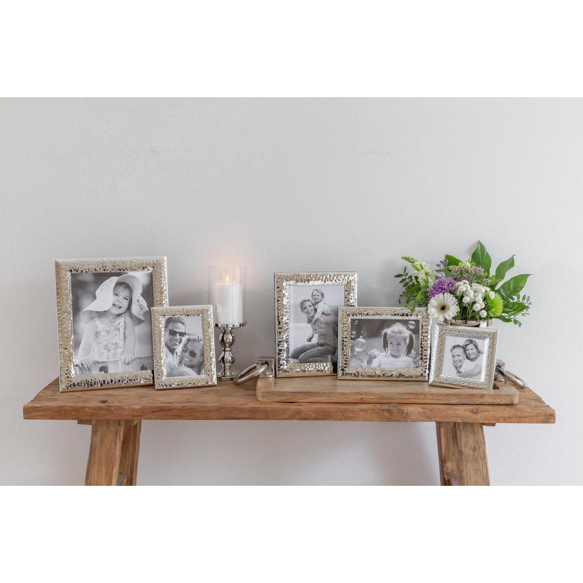 EDZARD fotolijst Gubbio voor foto 20 x 25 cm, edel verzilverd, aanslag beschermd, met 2 hangers