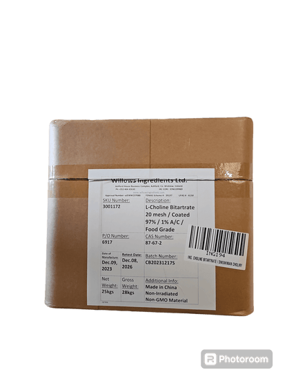 L-Choline Bitartrate 25kg - BeBulk Nutrition