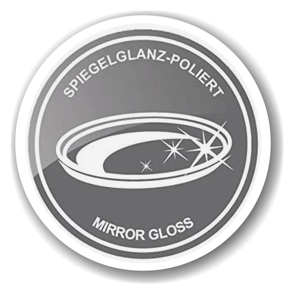EDZARD dienblad Alabama, rond, gehamerde rand, hoogglans gepolijst roestvrij staal, ø 38 cm