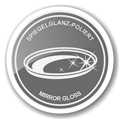 EDZARD dienblad Alabama, rond, gehamerde rand, hoogglans gepolijst roestvrij staal, ø 38 cm