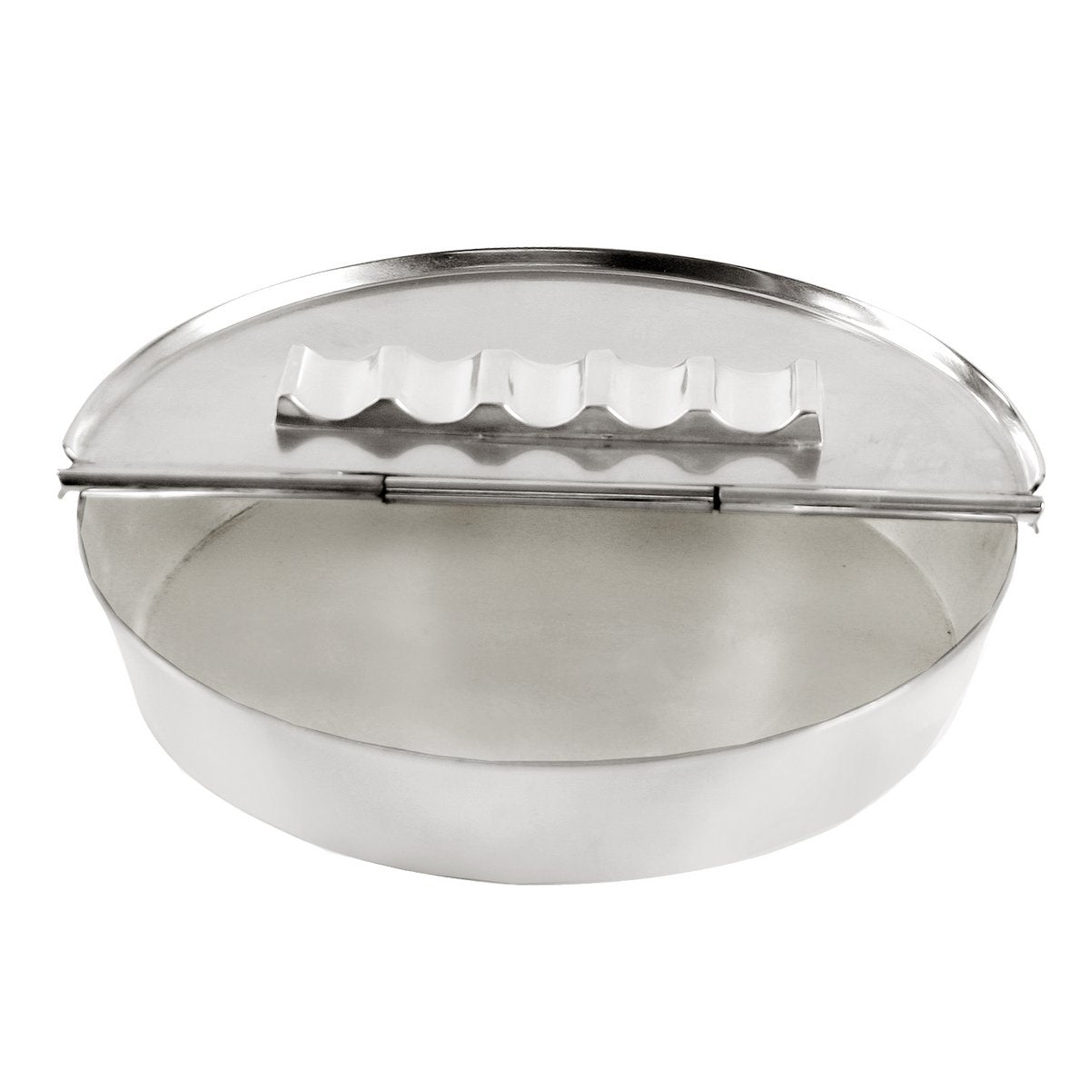EDZARD opvouwbare asbak Ashburn, zwaar verzilverd, diameter 16 cm, 4 opbergbakken