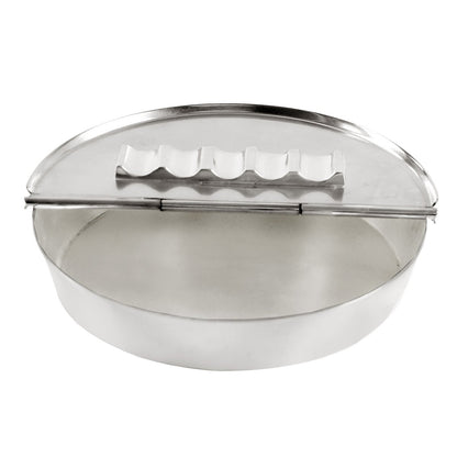 EDZARD opvouwbare asbak Ashburn, zwaar verzilverd, diameter 16 cm, 4 opbergbakken