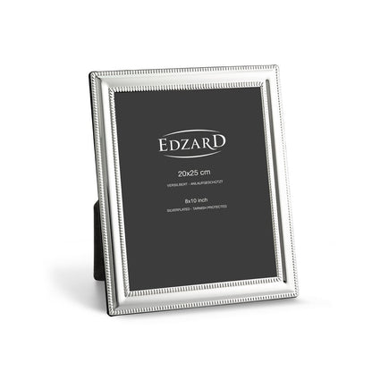 Edzard fotolijst matera (20x25 cm), parelrand, nobel zilver -plated, precies beschermd, 2 hangers