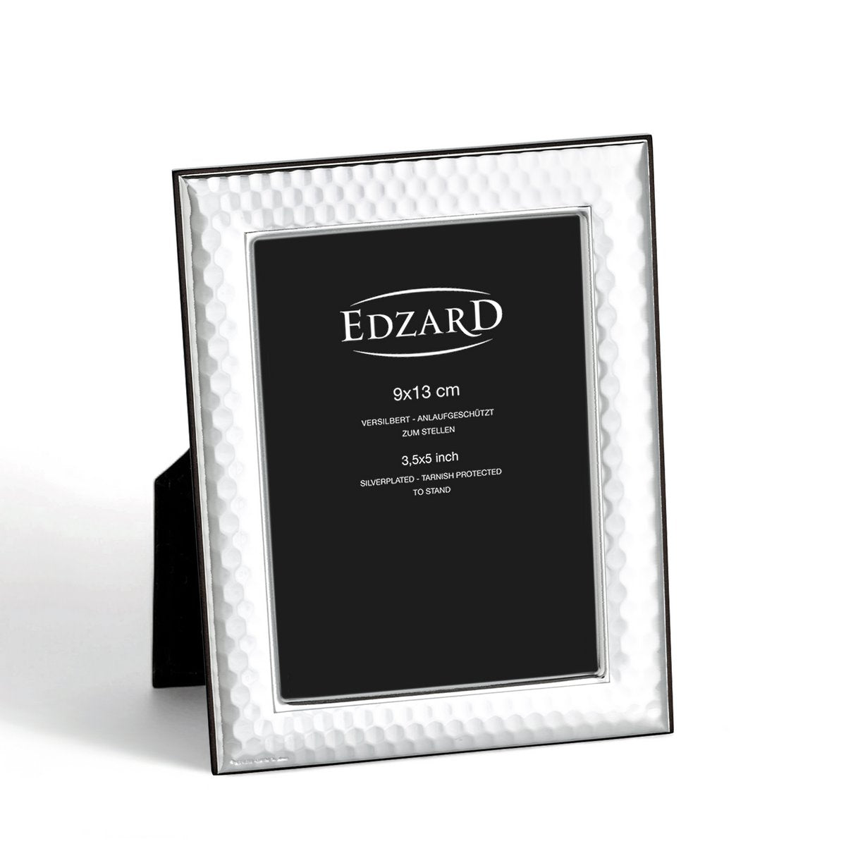 Casalini fotolijst (9x13 cm), elegant verzilverd, aanslagvrij, met houten decor achterkant