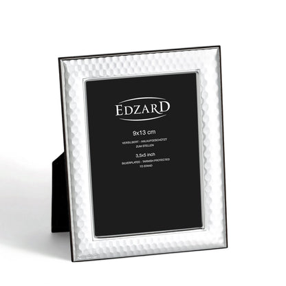 Casalini fotolijst (9x13 cm), elegant verzilverd, aanslagvrij, met houten decor achterkant