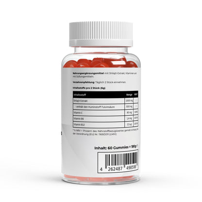 Shilajit Gummies 1000mg + Vitamin C,B6, B12 - 60 Stk
