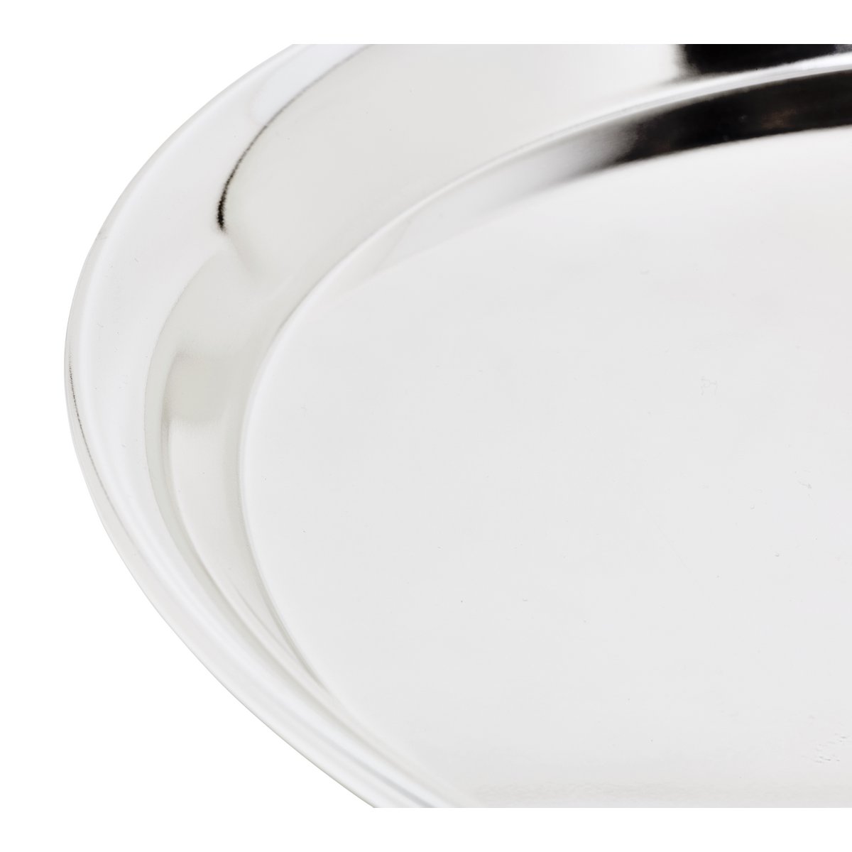 Dienblad EDZARD, dienblad Marlene, rond, roestvrij staal hoogglans gepolijst, diameter 34 cm