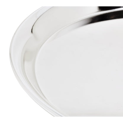 Dienblad EDZARD, dienblad Marlene, rond, roestvrij staal hoogglans gepolijst, diameter 34 cm