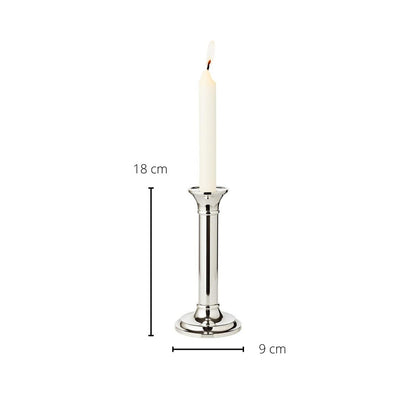 EDZARD kandelaar Fiona voor stokkaars, hoogte 18 cm, edel verzilverd, aanslag beschermd