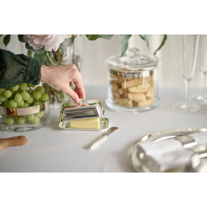 EDZARD botermes draad, klassiek design, nobel verzilverd, lengte 15 cm