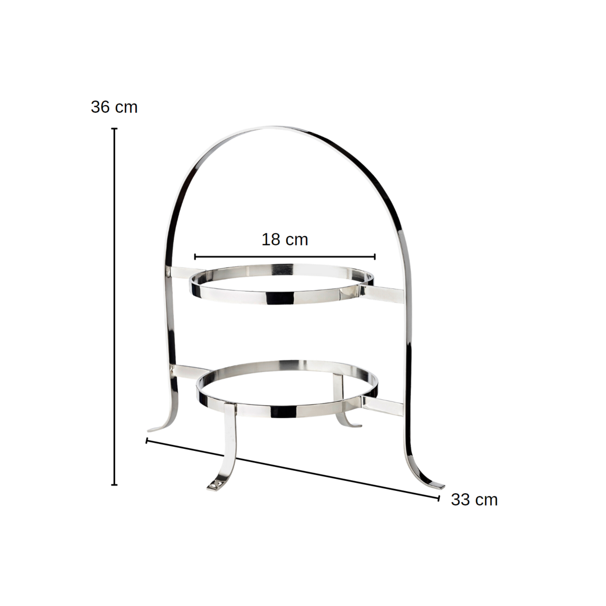 Taartplateau Sina voor 2 borden H 33 cm