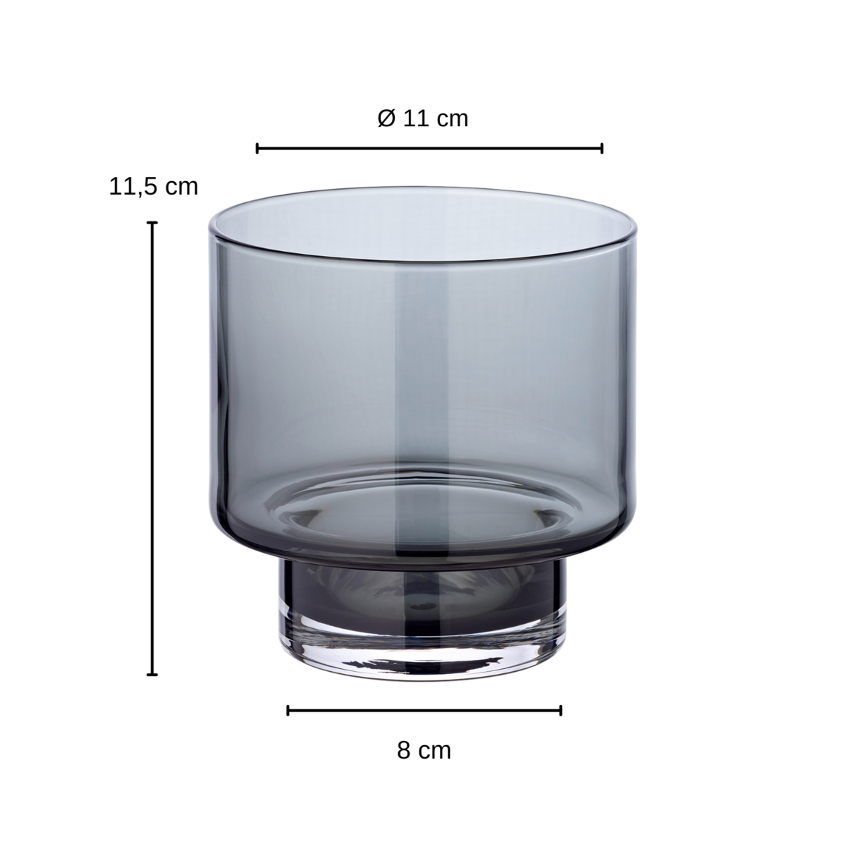 Set van 2 Marla lantaarns (ø 11 cm) gemaakt van mondgeblazen glas