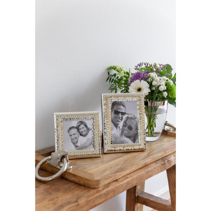EDZARD fotolijst Gubbio voor foto 10 x 15 cm, edel verzilverd, aanslagbestendig, met 2 hangers