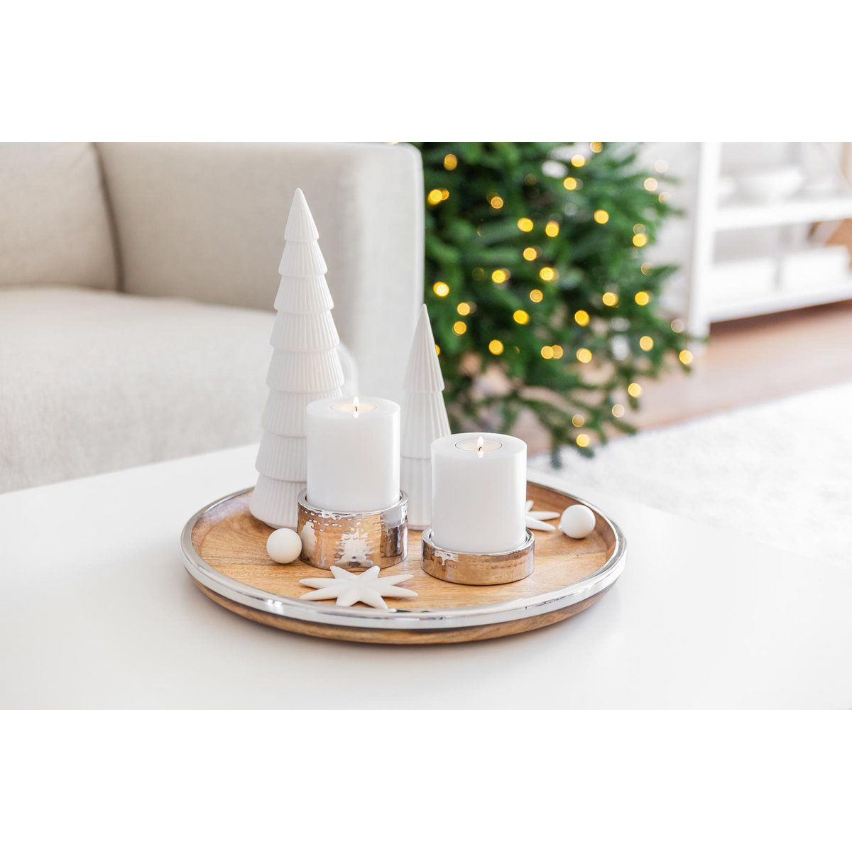 Theelichthouder Luca set van 2, Ø 6cm, H: 2,5/5cm