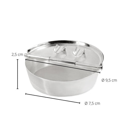 EDZARD opvouwbare asbak asbak Herald, met wapen, zwaar verzilverd, diameter 10 cm