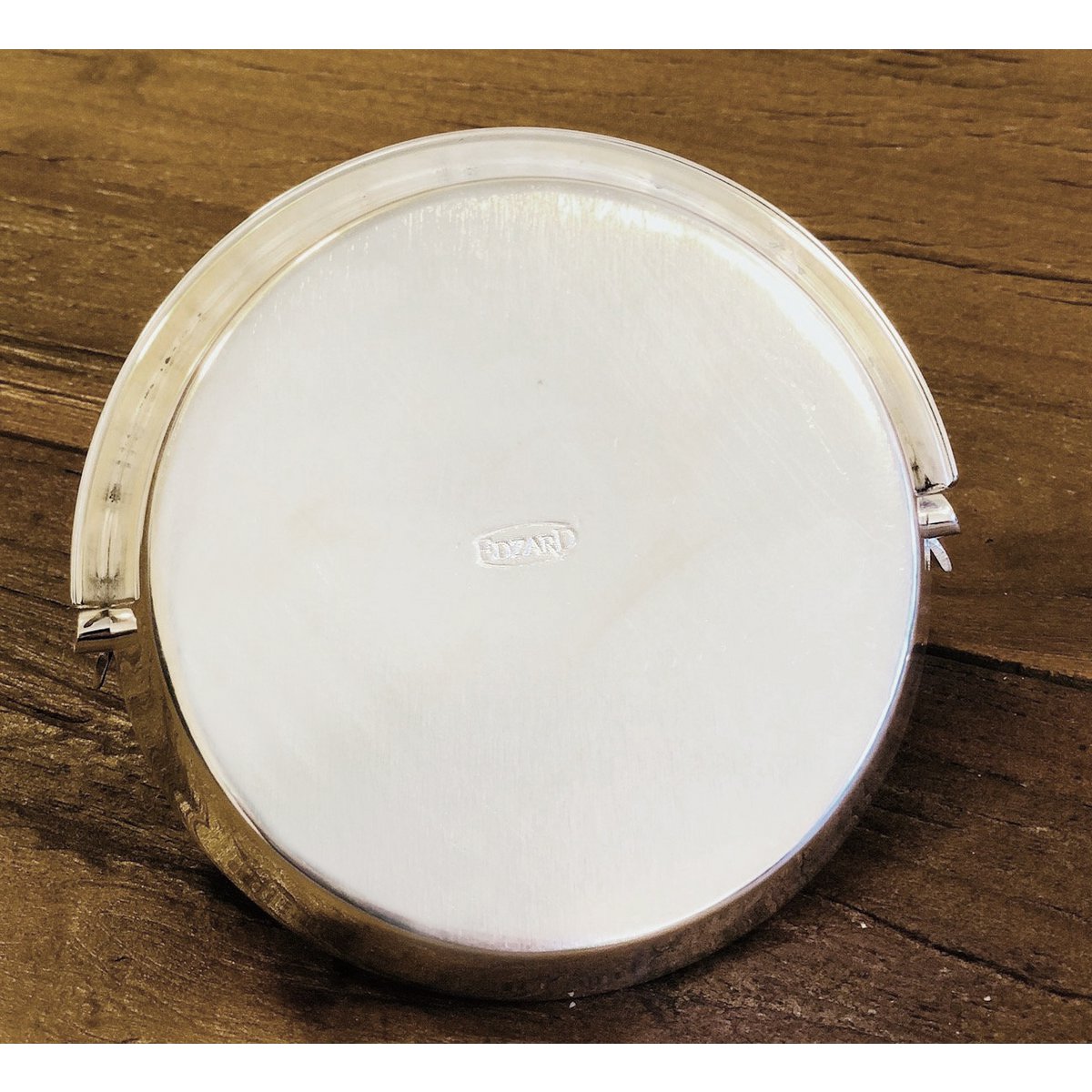 EDZARD opvouwbare asbak Ashburn, zwaar verzilverd, diameter 10 cm, 2 opbergbakken