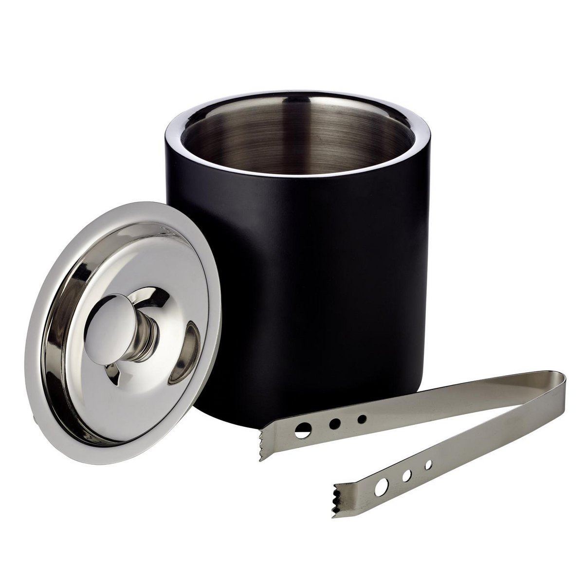 Edzard Ice Bucket Pearl H 16 cm met deksel-, zeef- en ijstang