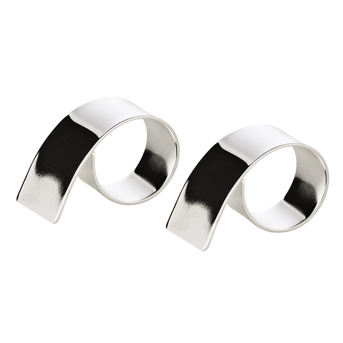 EDZARD set van 2 servetringen voluut, verzilverd, aanslagbestendig, lengte 6 cm, diameter 4 cm