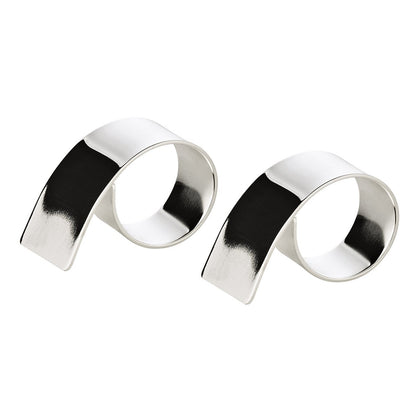 EDZARD set van 2 servetringen voluut, verzilverd, aanslagbestendig, lengte 6 cm, diameter 4 cm