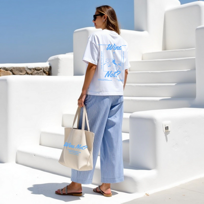 Oversized t -shirt "wijn - niet?"