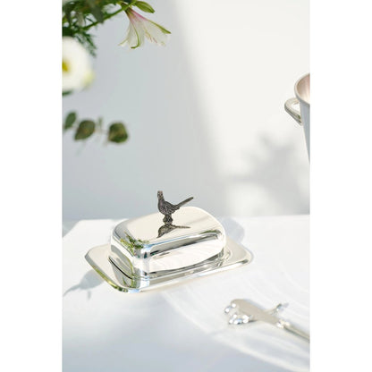 Butterdose Fasan Mit Messer (L 18 cm)