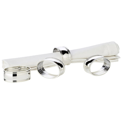 EDZARD set van 4 servetringdraad, edel verzilverd, aanslagbestendig, lengte 6 cm