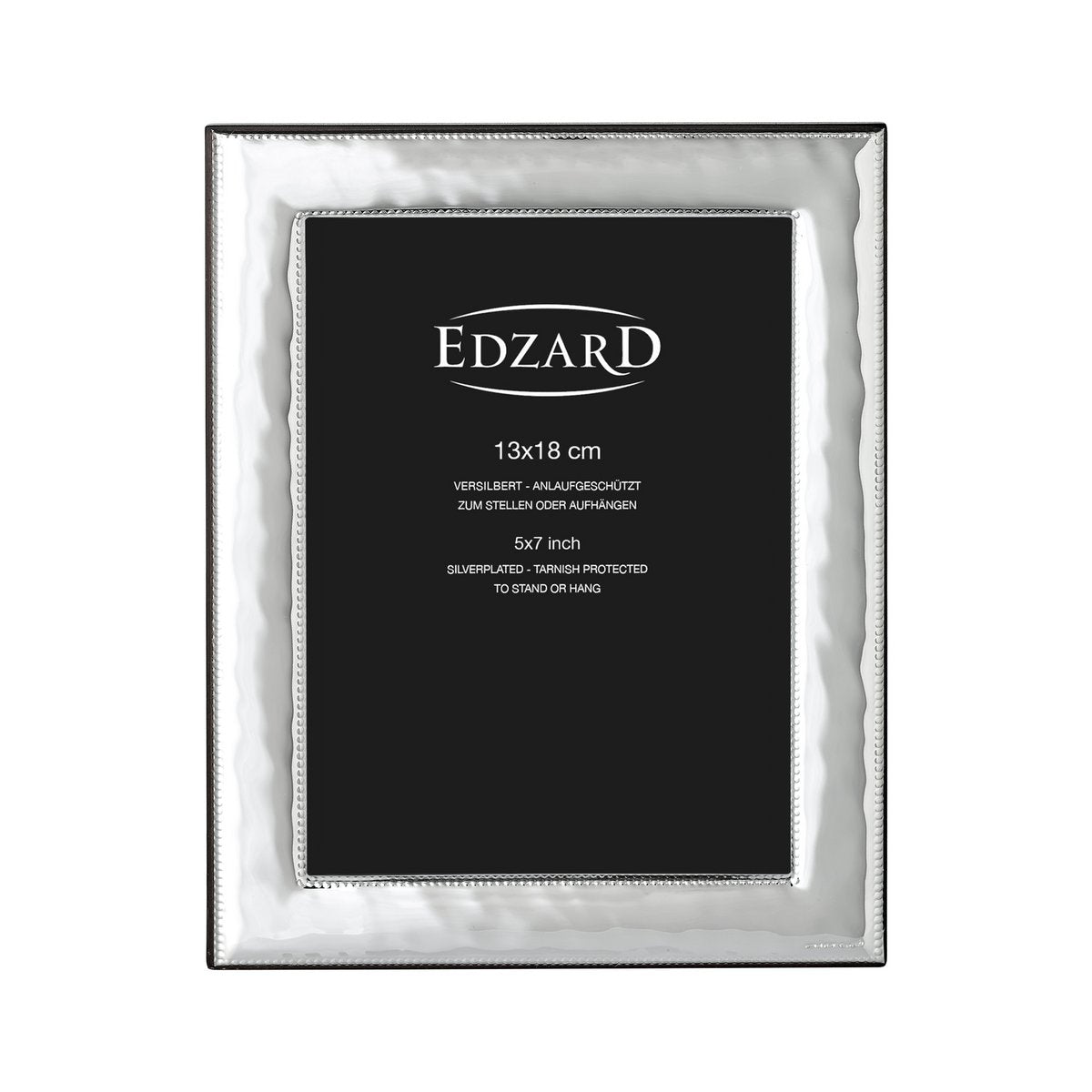 Montella fotolijst (13x18 cm), elegant verzilverd, aanslagvrij, met houten decor achterkant