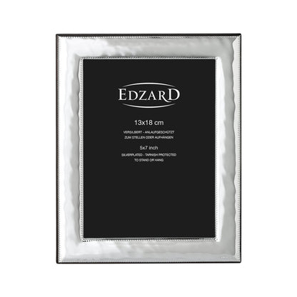 Montella fotolijst (13x18 cm), elegant verzilverd, aanslagvrij, met houten decor achterkant