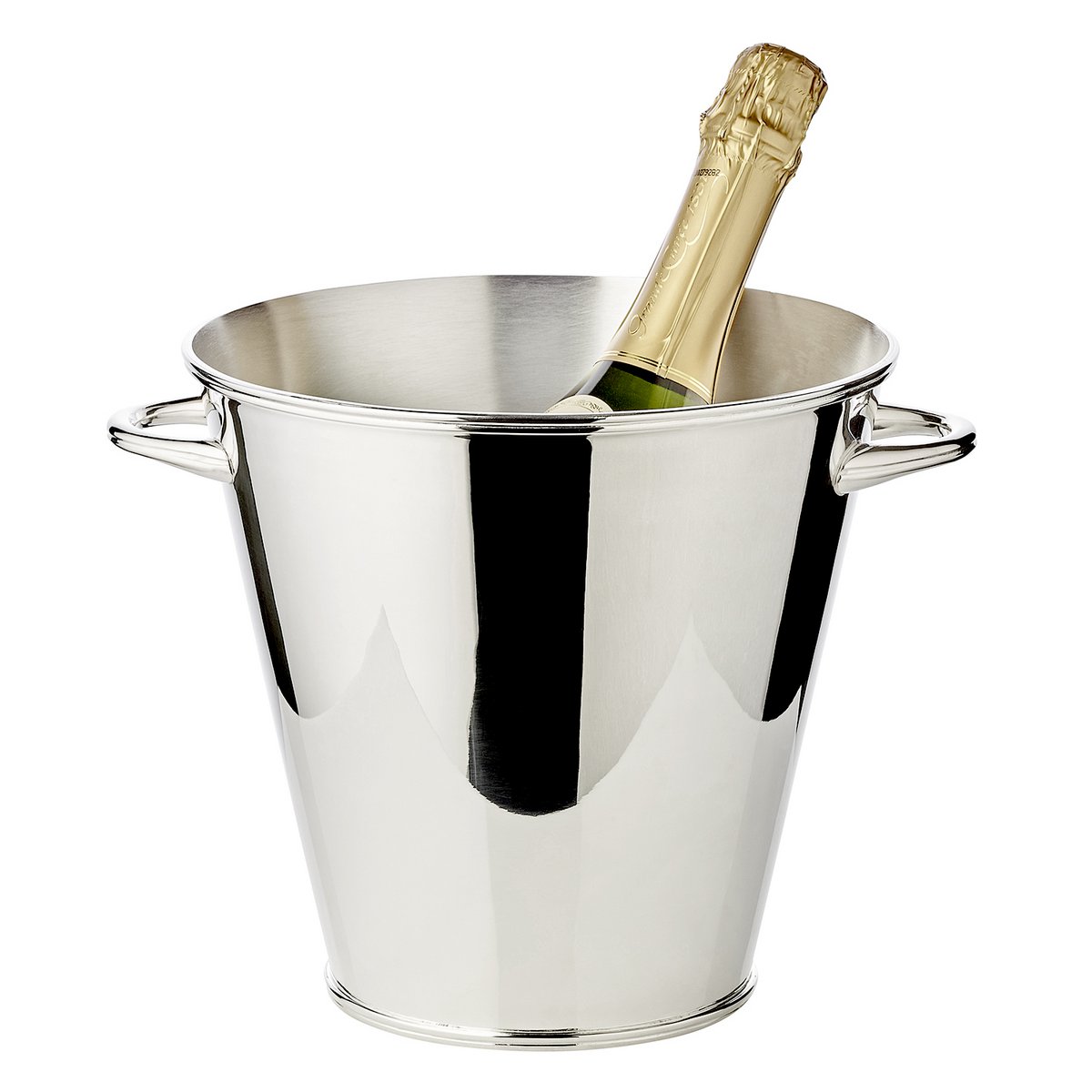 EDZARD champagnekoeler flessenkoeler Calo met handgrepen, zwaar verzilverd, hoogte 21 cm, diameter 22 cm