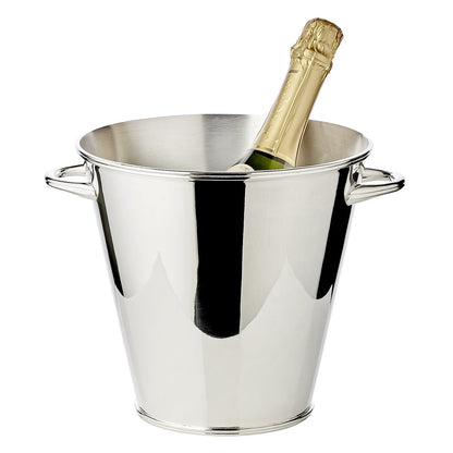 EDZARD champagnekoeler flessenkoeler Calo met handgrepen, zwaar verzilverd, hoogte 21 cm, diameter 22 cm
