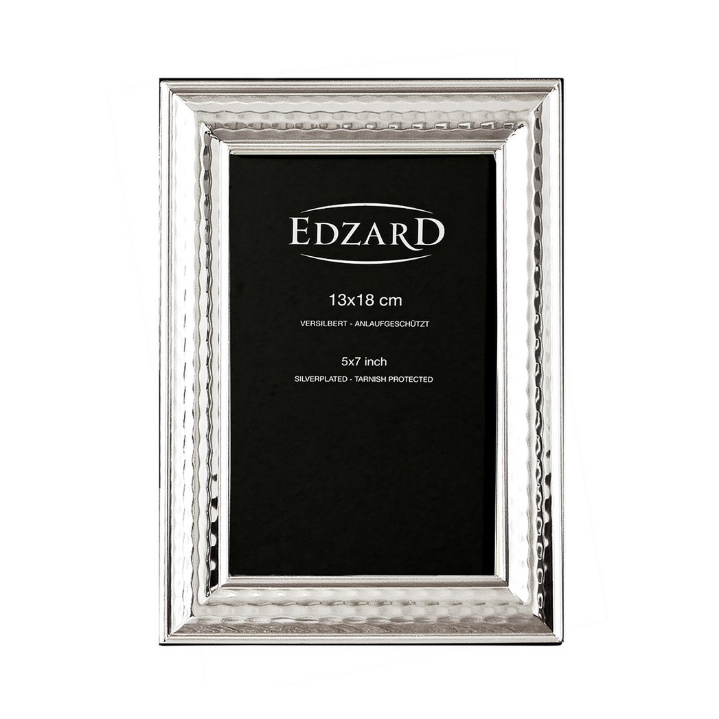 EDZARD fotolijst Urbino voor foto 13 x 18 cm, edel verzilverd, aanslag beschermd, met 2 hangers