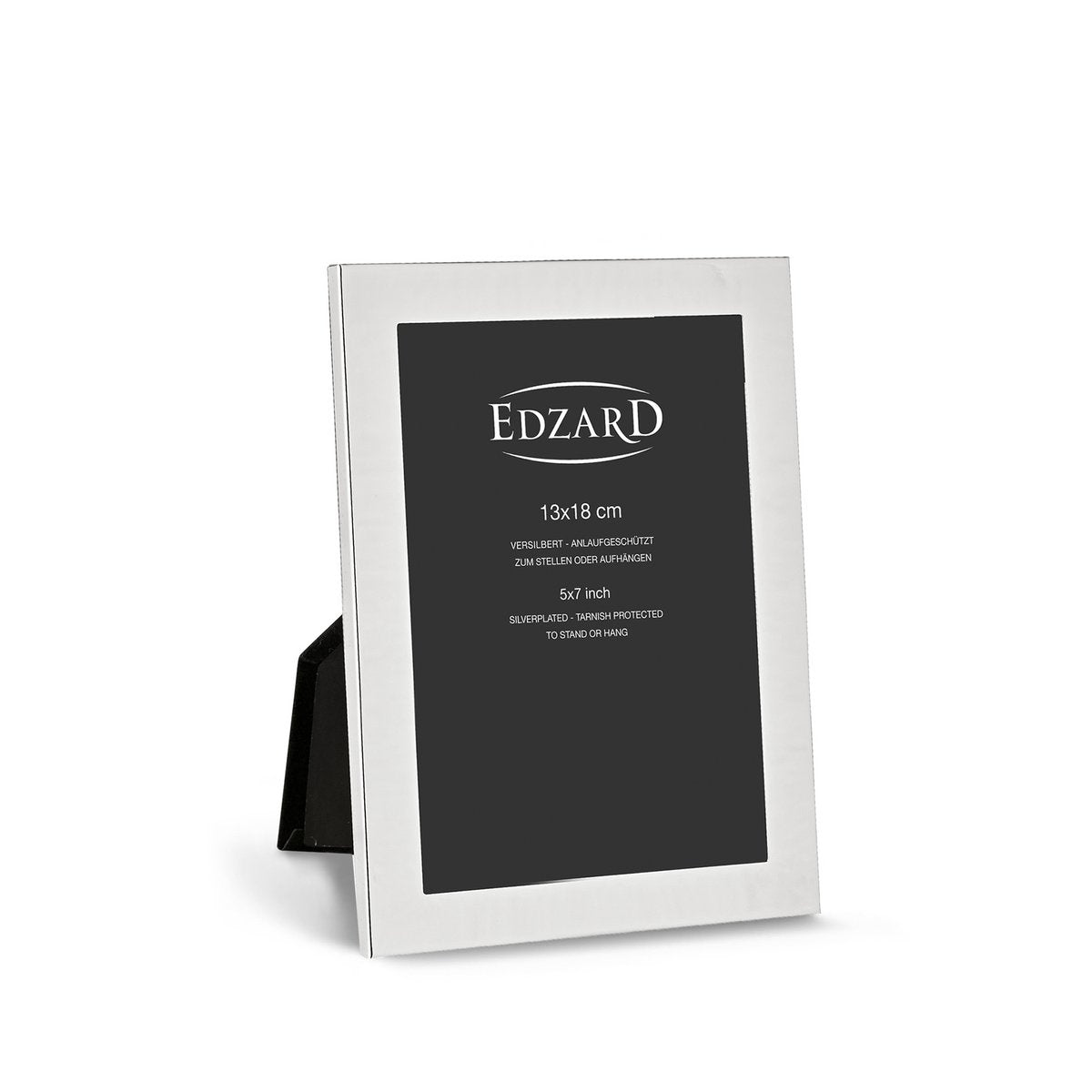 EDZARD fotolijst Prato voor foto 13 x 18 cm, edel verzilverd, aanslag beschermd, met 2 hangers