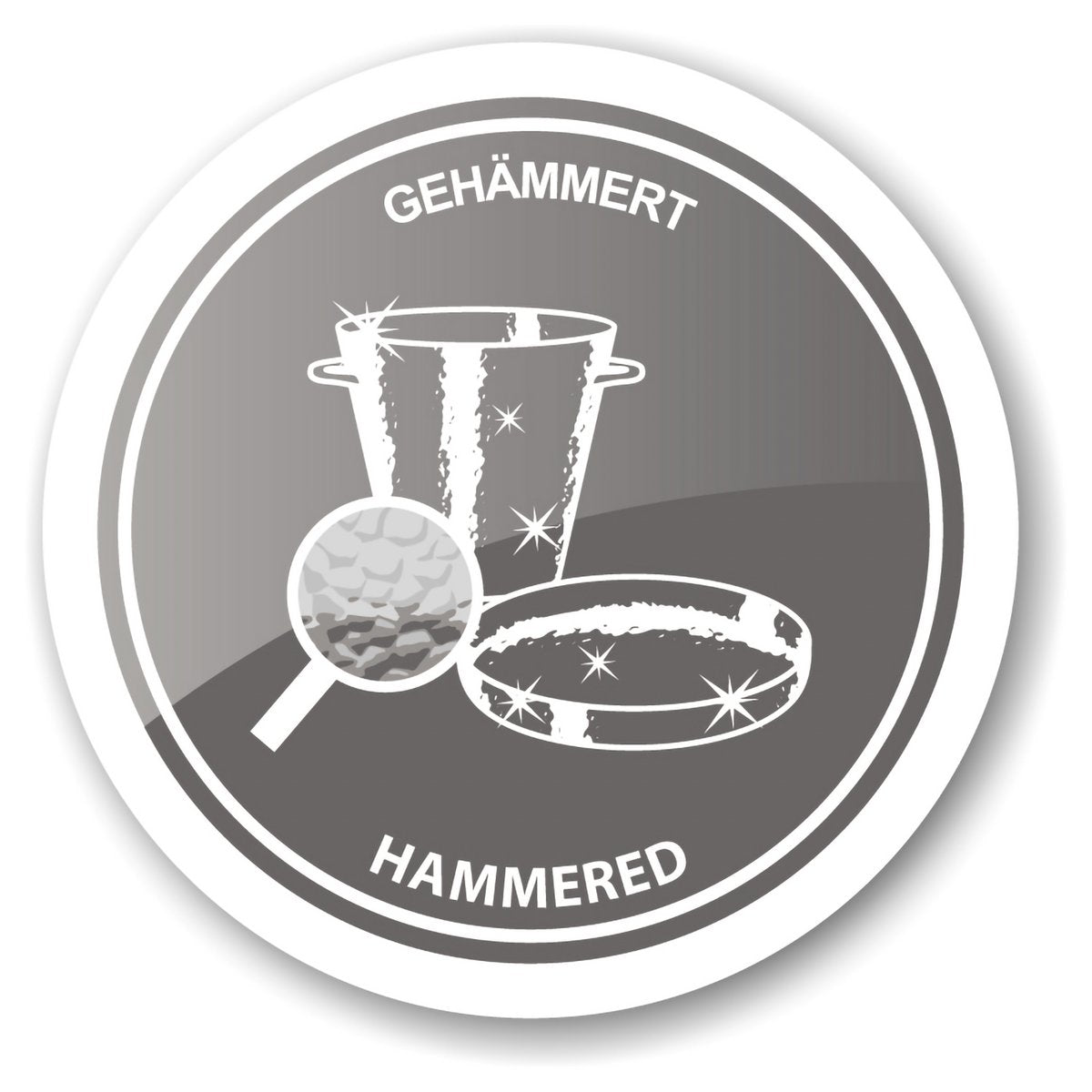 EDZARD ijsemmer Gilbert wijnkoeler met zwart leren handvat, gehamerd vernikkeld RVS, hoogte 17 cm